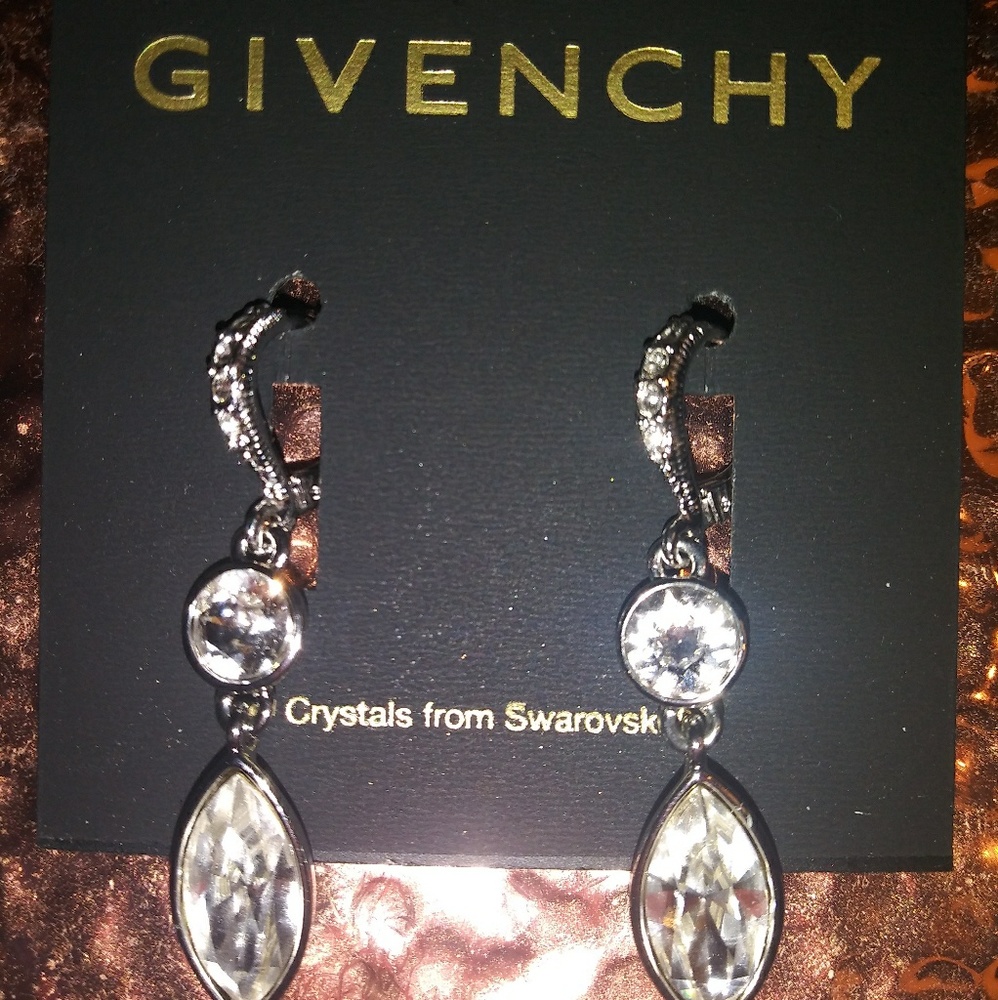 NWT GIVENCHY EARRINGS MADE WITH SWAROVSKI CRYSTALS